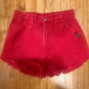 Vintage Red Rocky Mountain Co jean shorts
